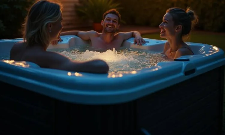 Des amis se relaxant dans un spa