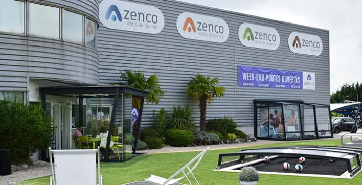 Azenco inaugure son nouveau showroom d'abris de piscines, spas et terrasse...