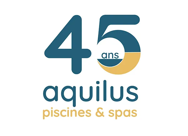 un logo pour fêter les 45 ans d'Aquilus