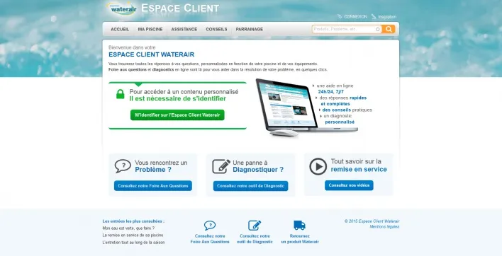 Waterair lance un espace clients en ligne pour les propriétaires de piscines