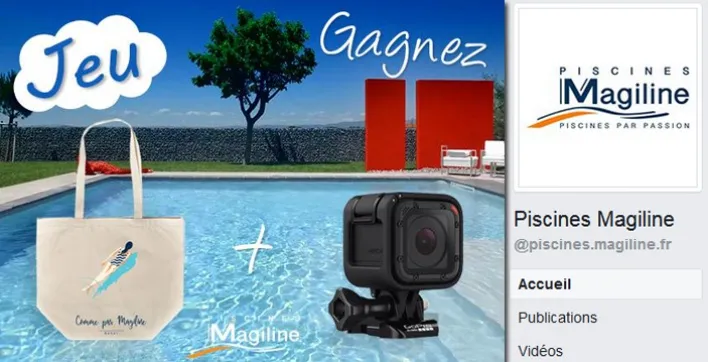 Jeu Facebook Piscines Magiline.