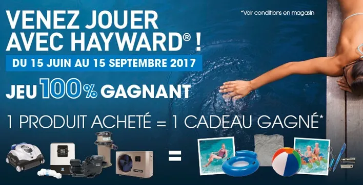 Achetez un équipement pour votre piscine, grattez et gagnez !