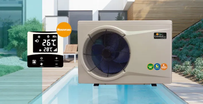Pompe à chaleur piscine silencieuse avec contrôleur tactile