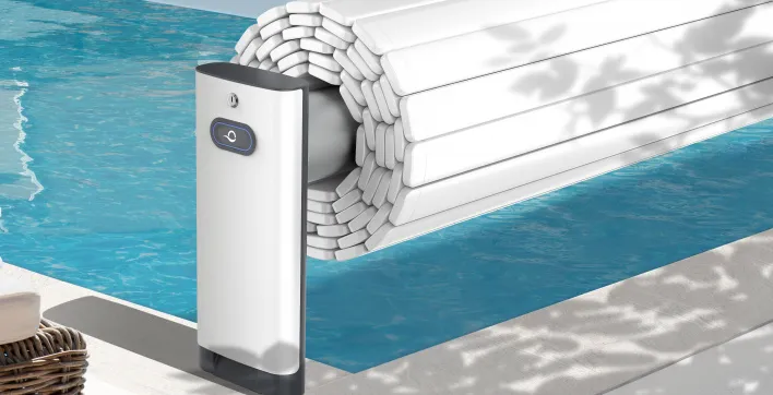 Le pied de couverture de piscine ultra-design de Maytronics