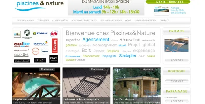 Piscine et Nature sur la toile