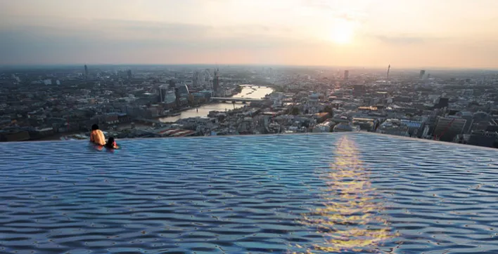 Un projet de piscine rooftop incroyable !