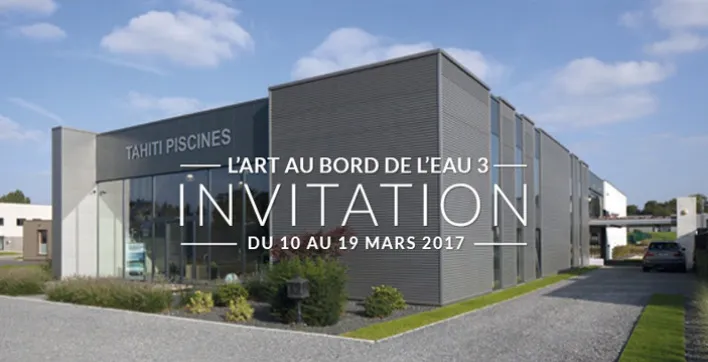Showroom piscine et exposition d’Art à Liège.