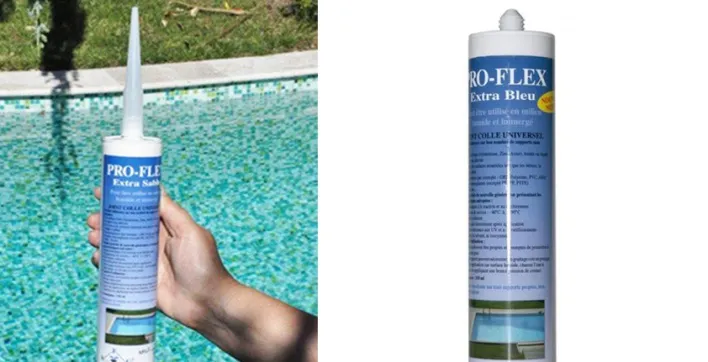 Le joint-colle pour réparer les fuites en piscine, à demander chez votre piscinier !