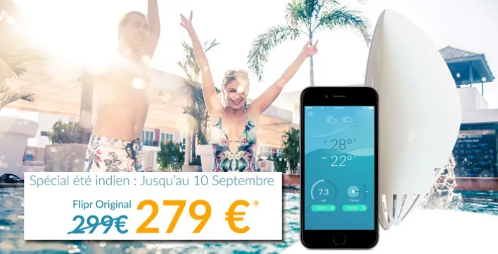 Piscine : Promotion sur votre analyseur connecté.