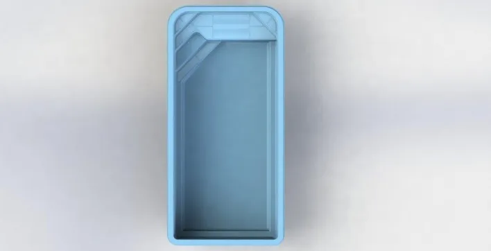 MAEVA, nouvelle piscine coque avec sa grande banquette