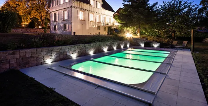 Présentation de la couverture de piscine solaire multi-usages, Solae Waterair©