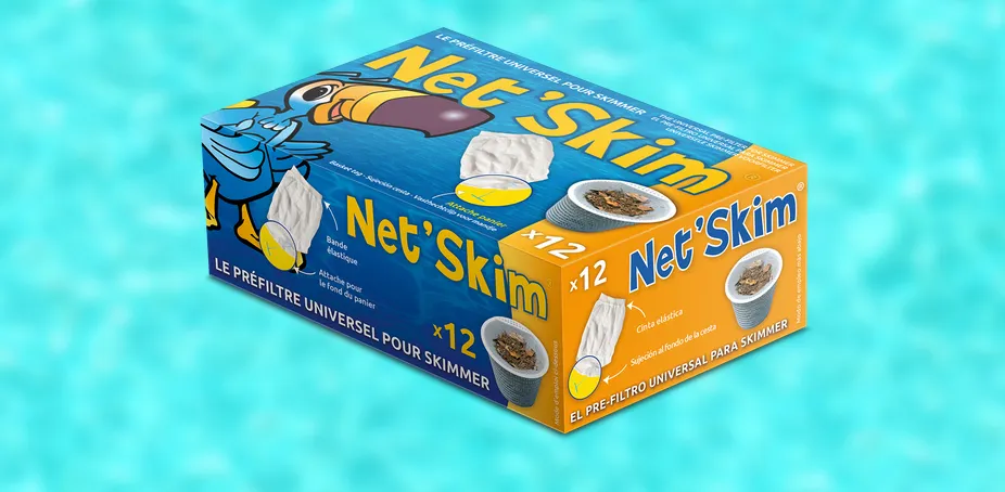 Netskim, le préfiltre universel à placer directement dans les skimmers des piscines et de spas