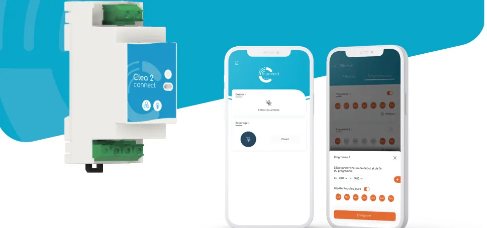 Clea Connect, l'horloge connectée pour piloter la filtration et l'éclairage des piscines
