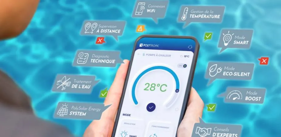 L'application PolyConnect pour gérer à distance la pompe à chaleur de sa piscine