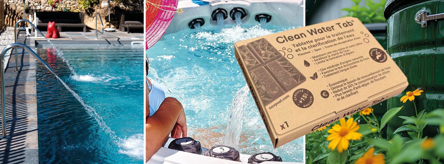 Clean Water Tab, tablette pour le traitement des eaux de piscine et de spa
