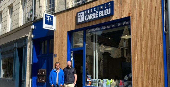 Nouvelle agence Piscines Carré Bleu dans le Mans 