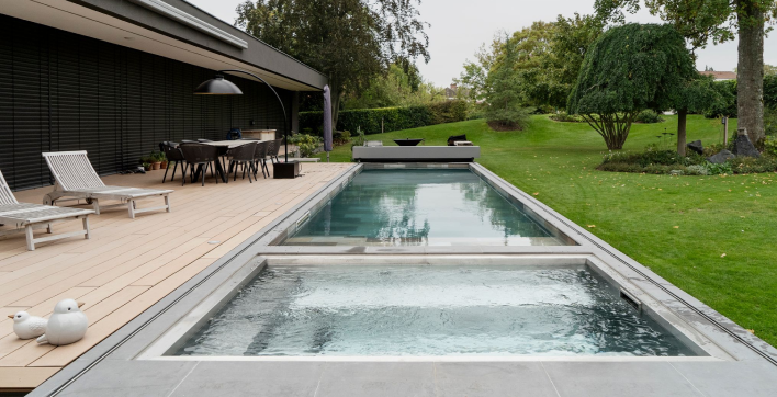 Un combo piscine-spa signé Piscines Carré Bleu Reims