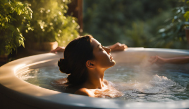 Une jeune femme se détend dans un spa